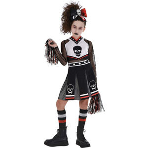 Fear Squad Goth Cheerleader Halloween Costume Youth Girls Size XL 14-16 Zombie